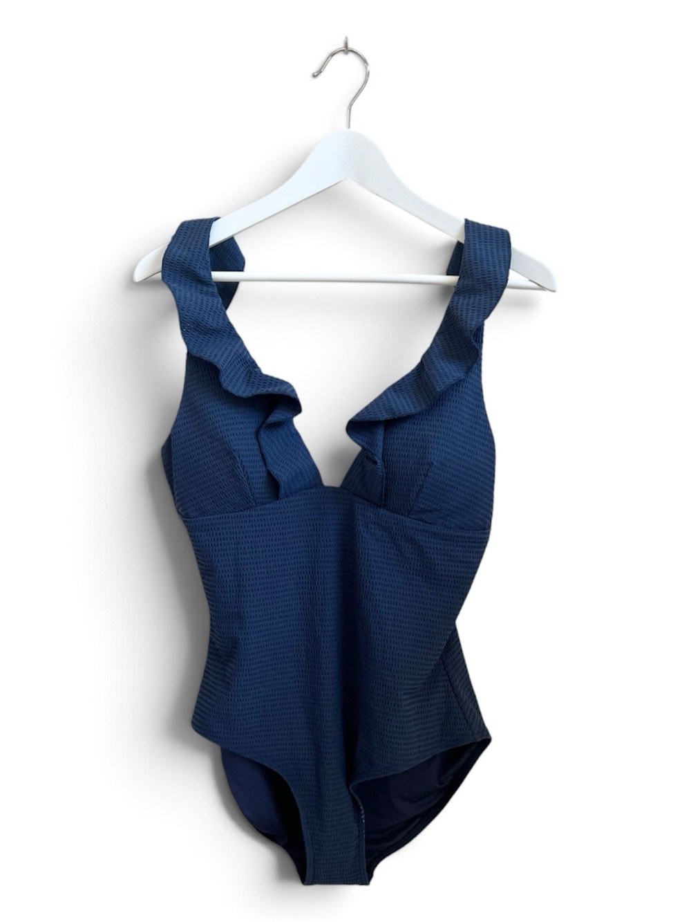 SEA LEVEL AUSTRALIA Eco Essentials Navy Ruffle One-Piece Swimsuit NWT